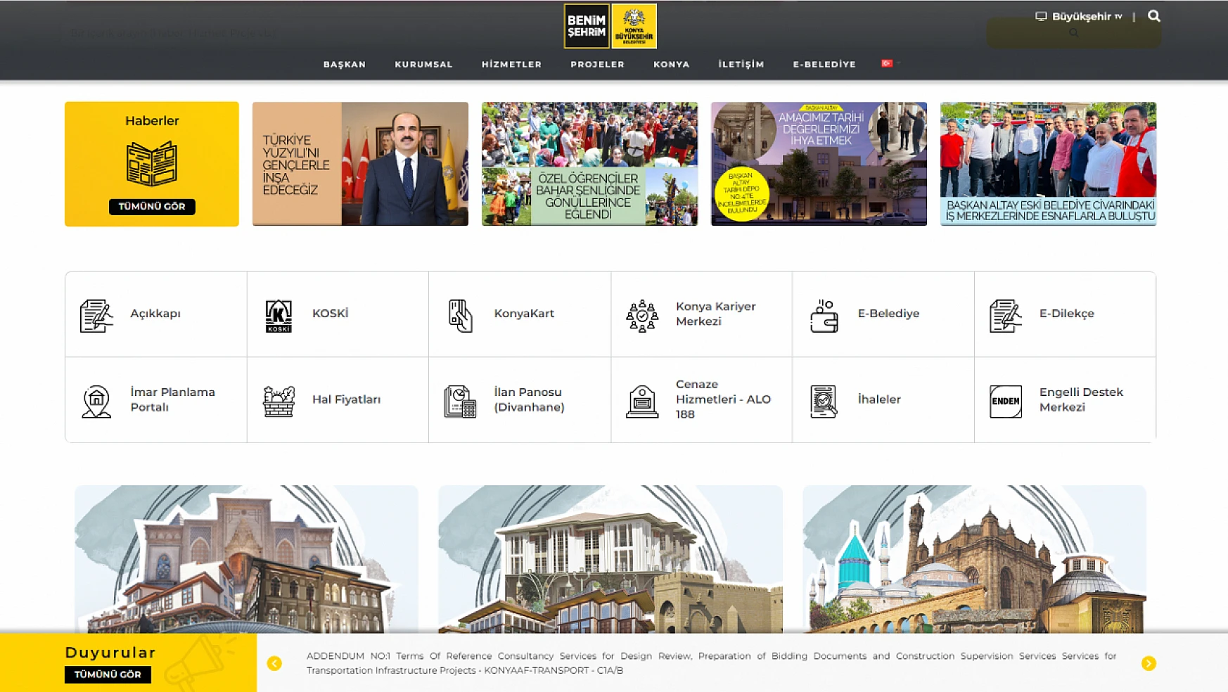 Konya Büyükşehir Belediyesi Kurumsal Web Sitesi Yenilendi