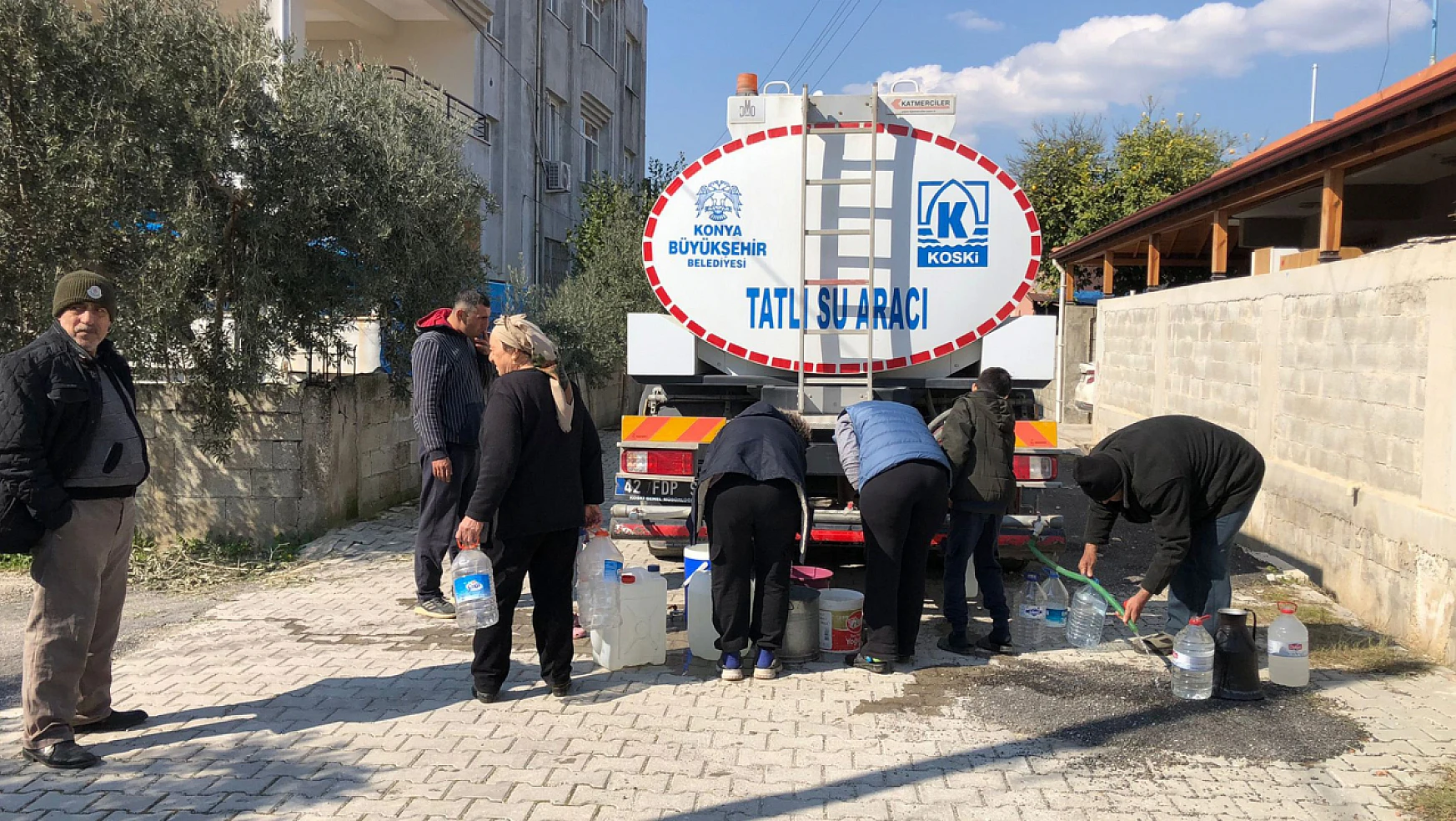 Konya Büyükşehir Belediyesi'nden Hatay'da içme suyu çalışmaları