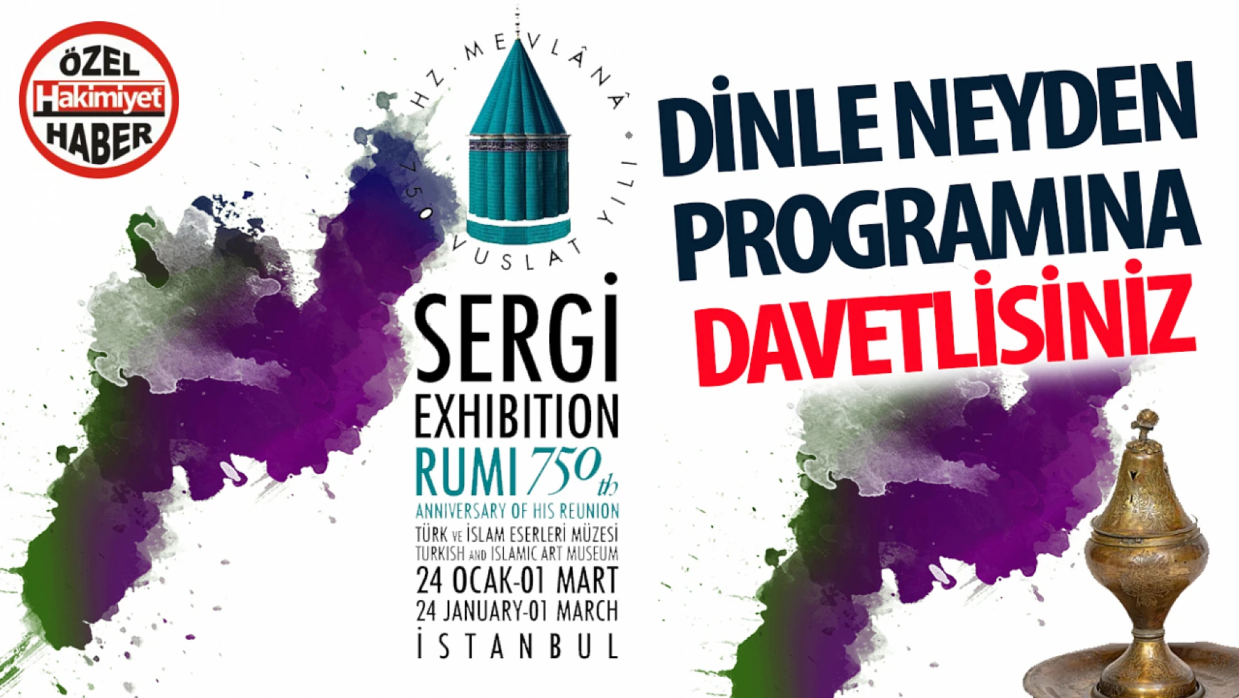 Konya Büyükşehir Belediyesi, Türk ve İslam Eserleri Müzesi'nde 'Dinle Neyden Sergisi-5' Programına Ev Sahipliği Yapacak