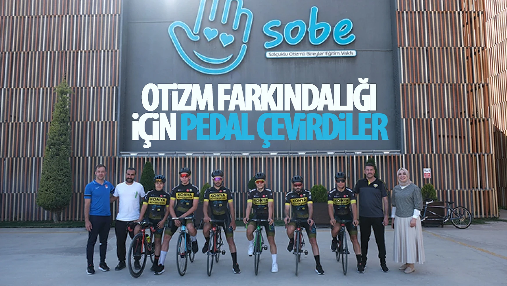 Konya Büyükşehir Belediyesporlu bisikletçilerden otizm farkındalığına destek!