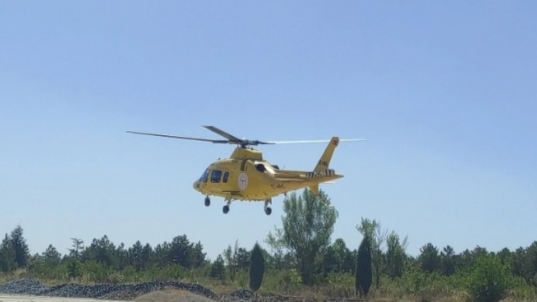Konya'da ambulans helikopter bir günlük bebek için havalandı!