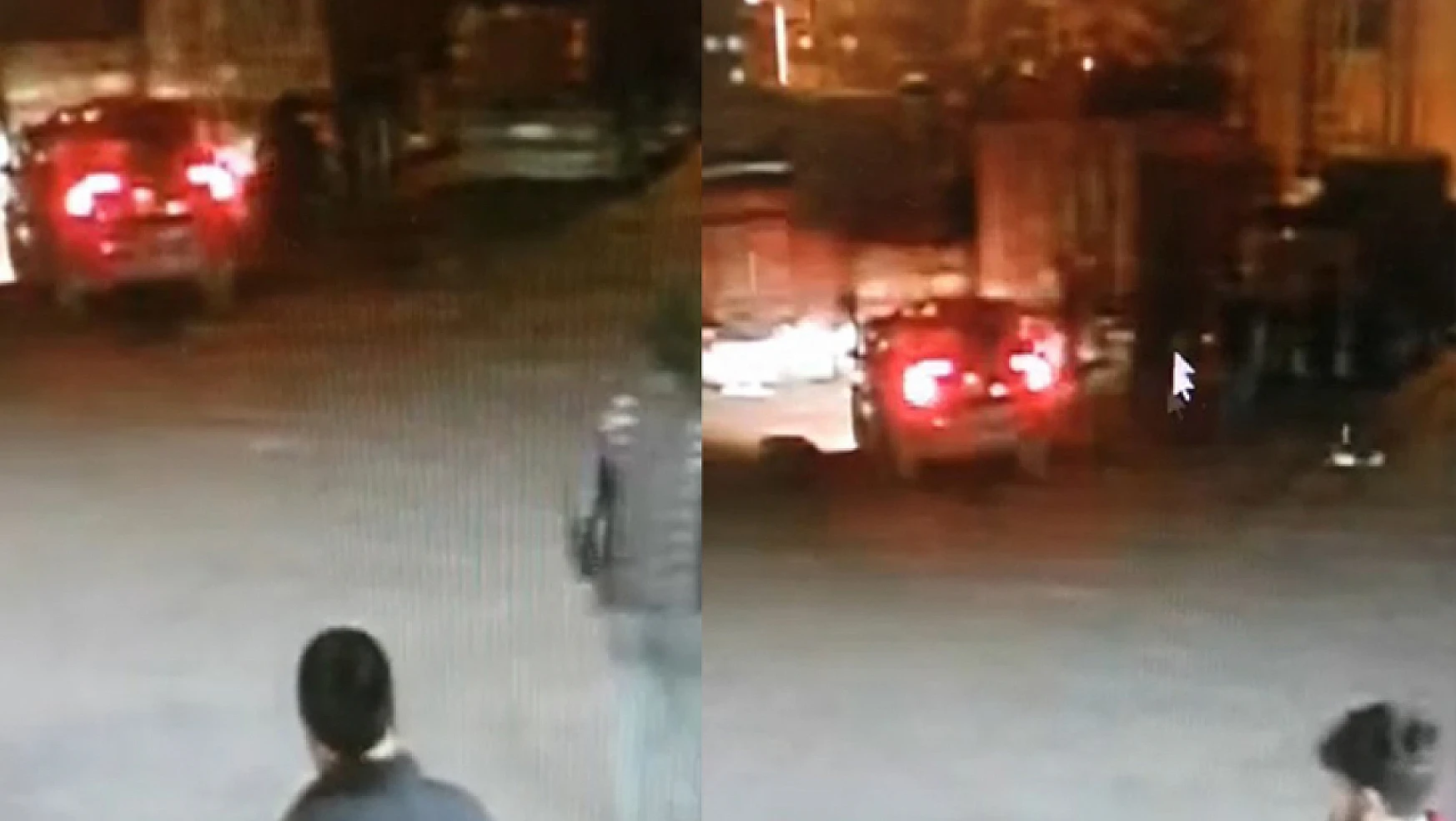 Konya'da araçta patlama olunca camdan çıkıp kaçtılar