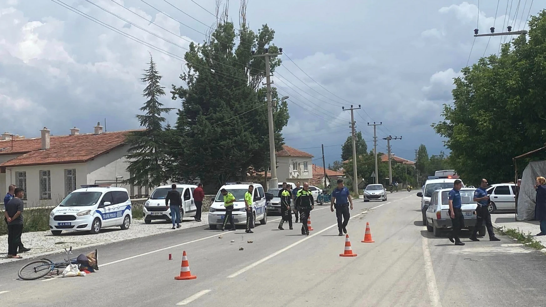 Konya'da bisikletiyle giderken silahla vuruldu