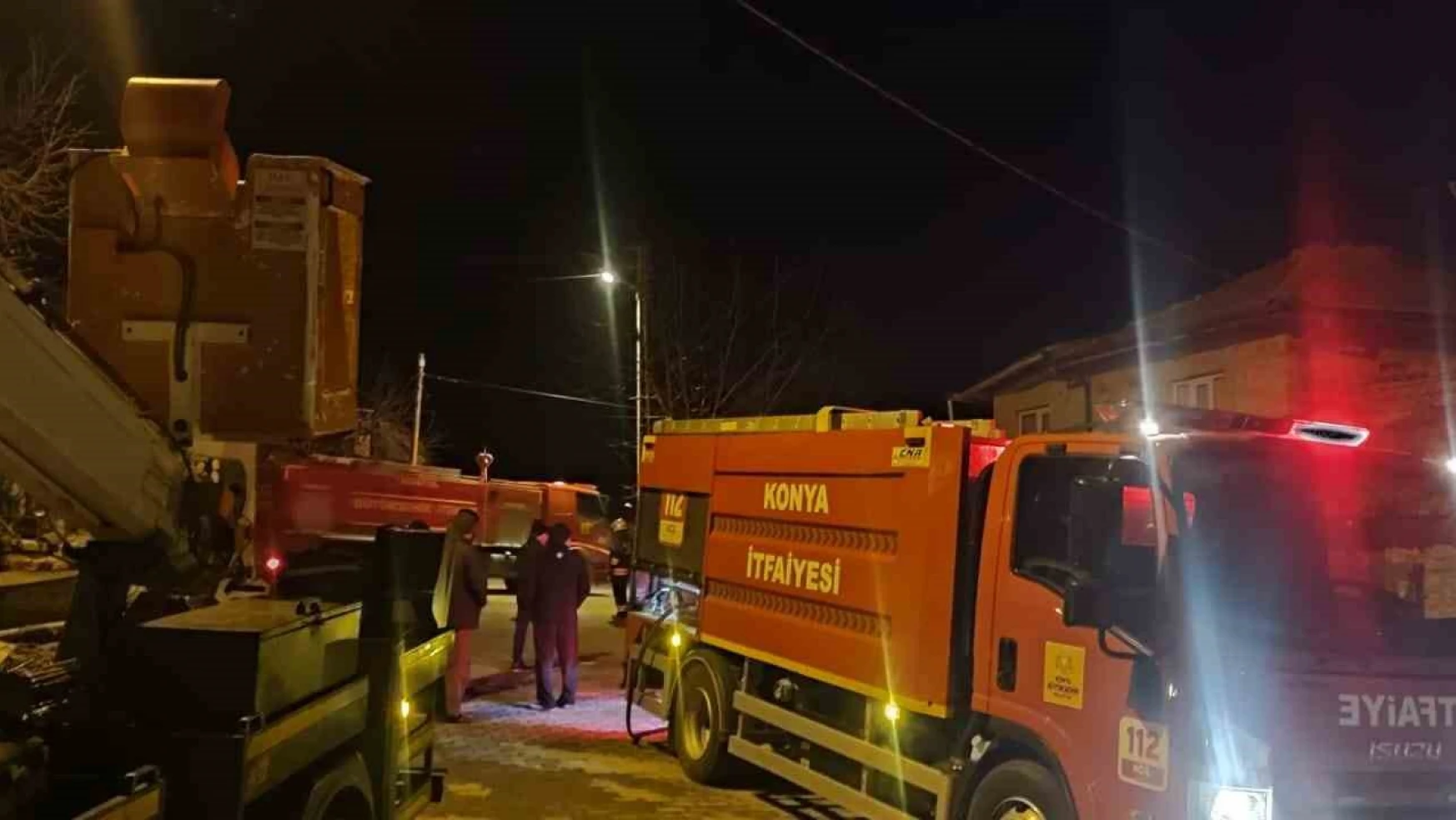 Konya'da ev yangını: maddi hasar oluştu