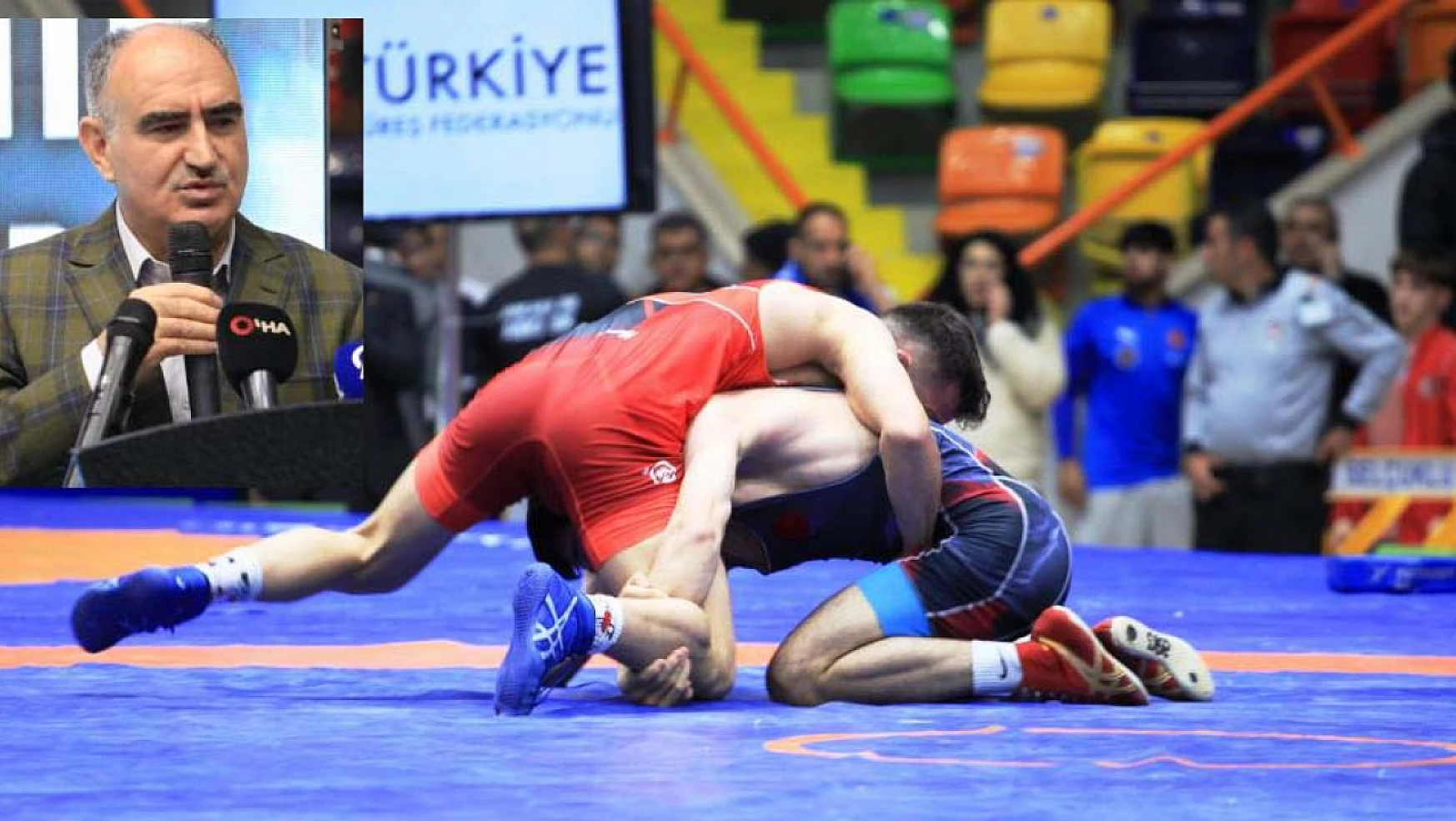 Konya'da Mahmut Demir Büyükler Serbest Güreş Türkiye Şampiyonası'nın resmi töreni yapıldı