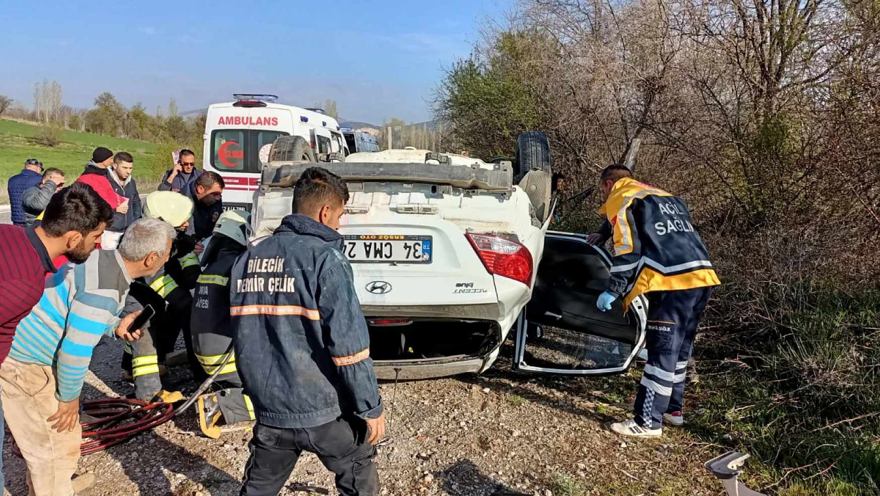 Konya'da otomobil takla attı: 1 ölü, 2 yaralı