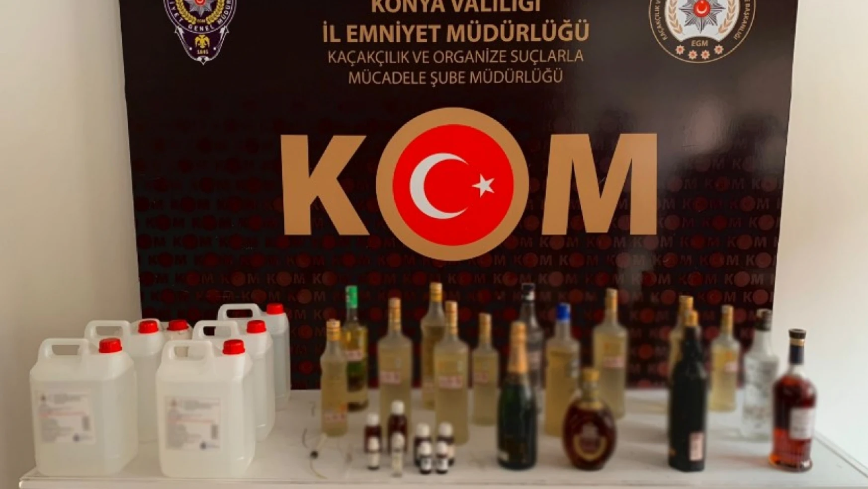 Konya'da tornacı sahte içki üreticisi çıktı