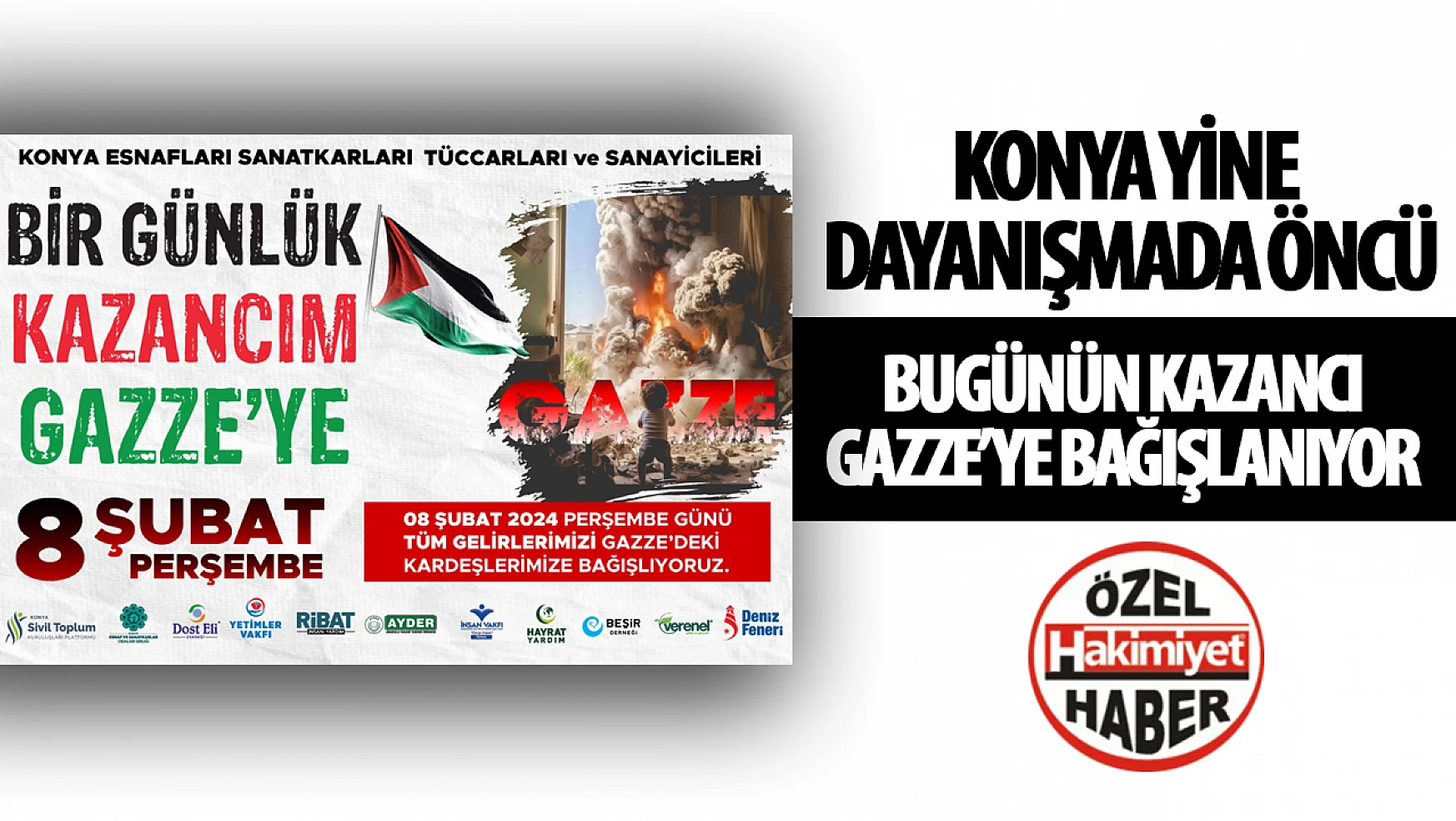 Konya'dan Gazze'ye Yardım Eli: Esnaftan Örnek Dayanışma