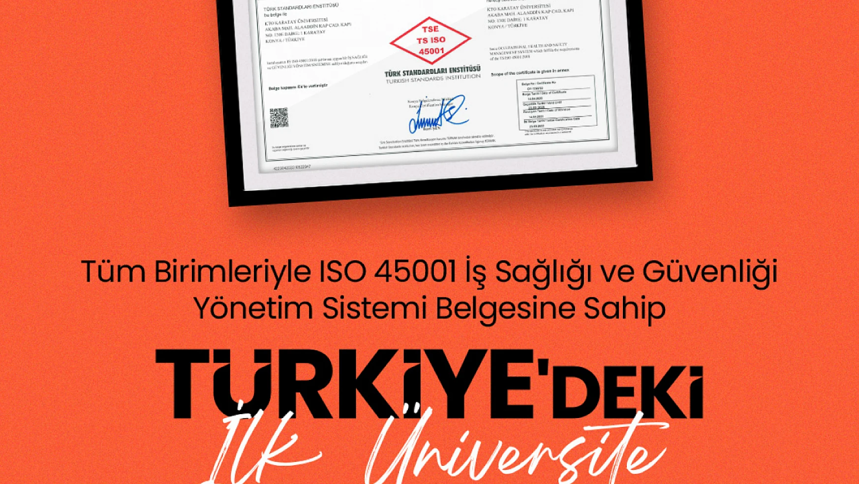 Konya Karatay Üniversitesi'nden Türkiye'de bir ilk!