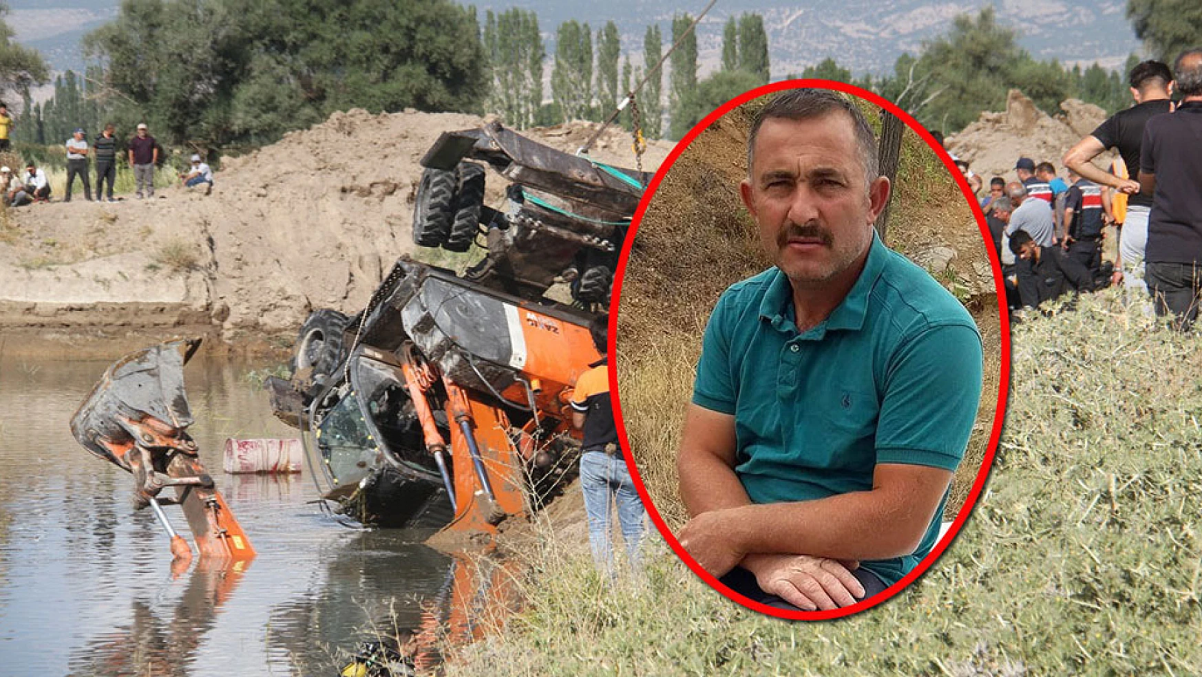 Konya'da gölete düşen iş makinesinin operatörü hayatını kaybetti