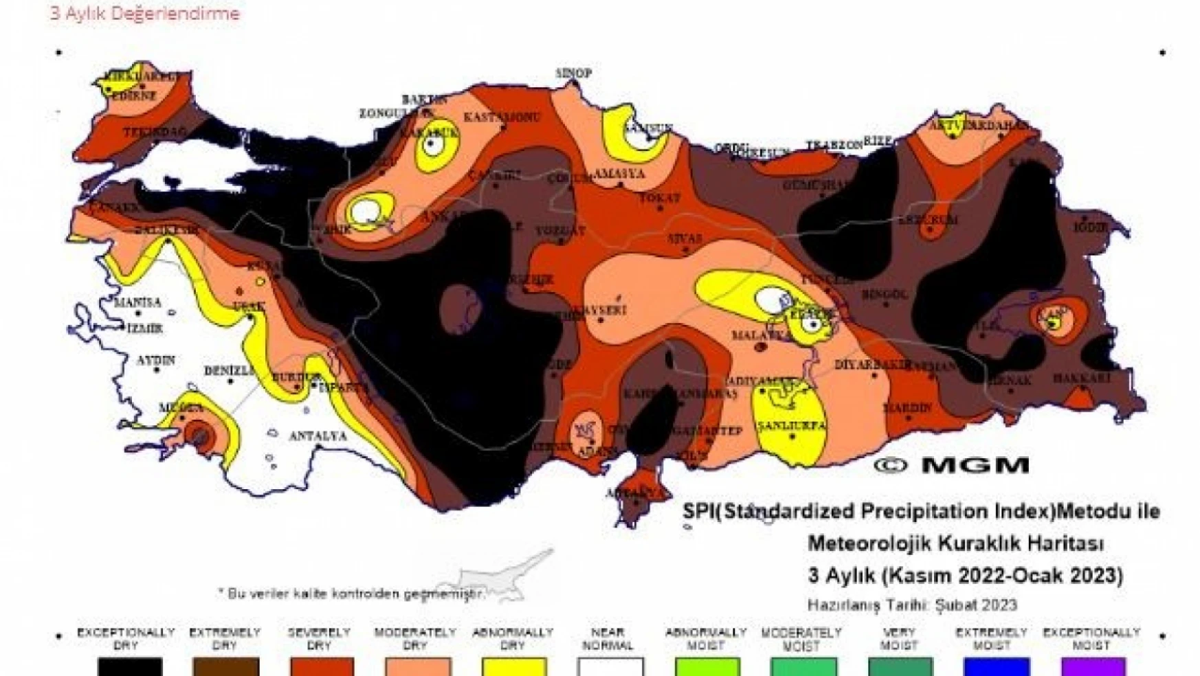 Kuraklık haritası yayınlandı: Konya'yı olağanüstü bir kuraklık mı bekliyor?