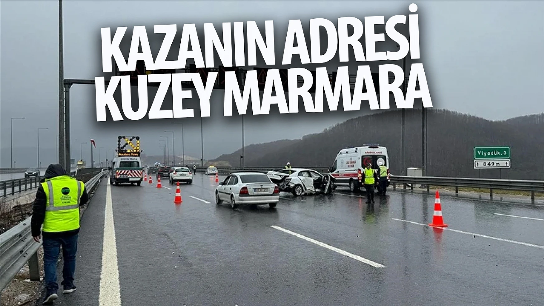 Kuzey Marmara Otoyolu'nda zincirleme kaza: 5 yaralı!