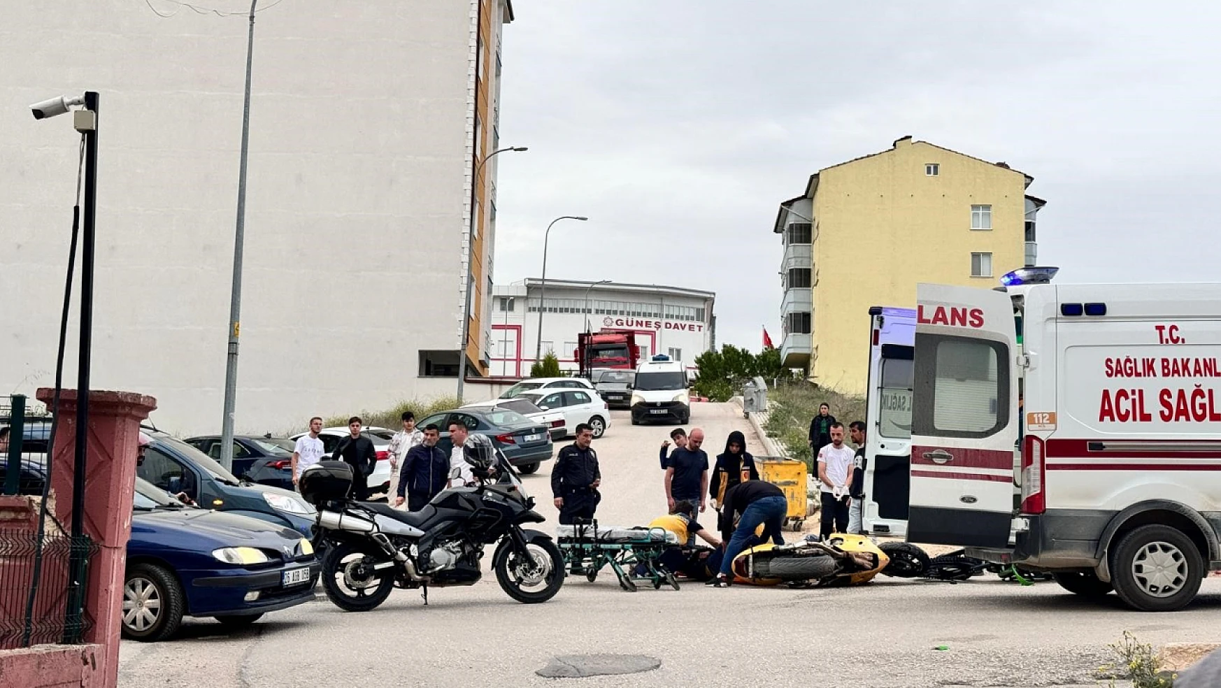 Motosiklet kazası sonucu bir kişi yaralandı