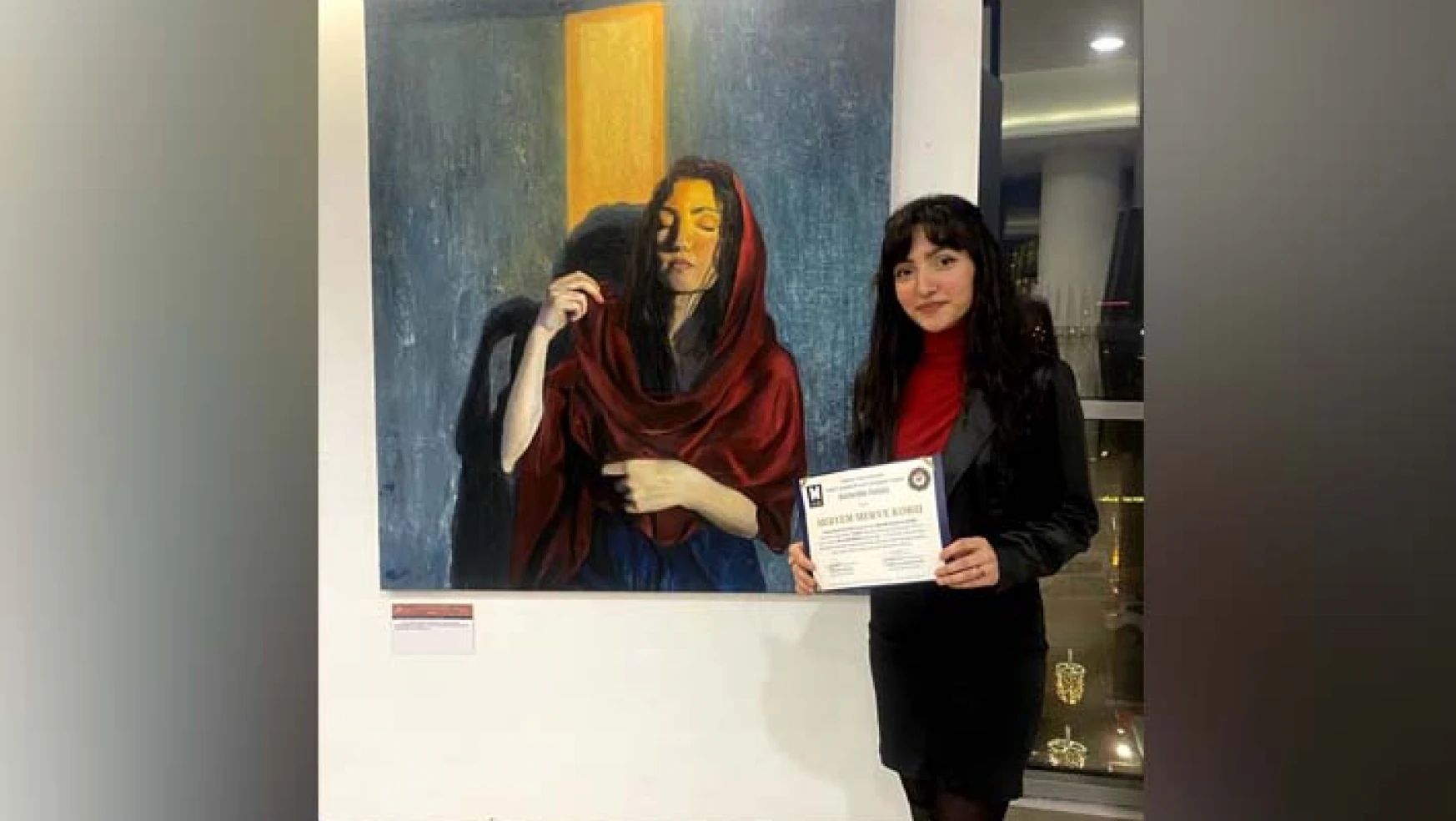 NEÜ Öğrencisi Koru'nun Eseri Resim Yarışmasında 1'inci Seçildi
