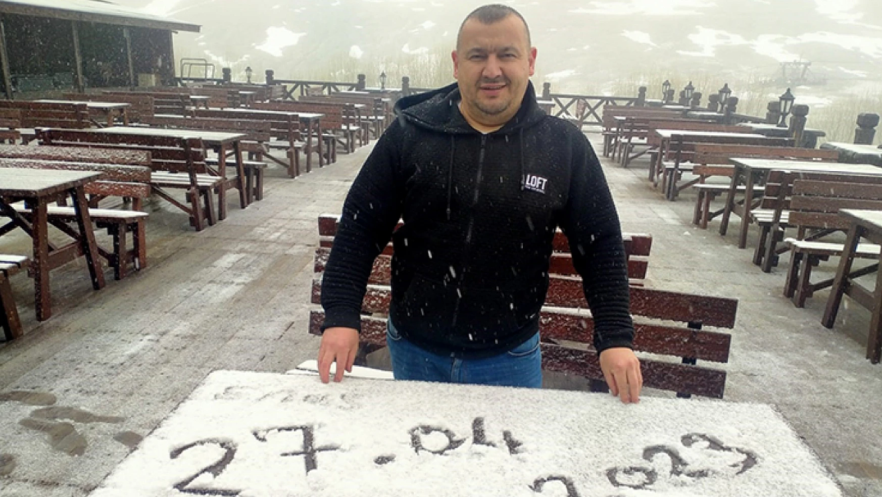 Nisan ayında Uludağ'da kar sürprizi