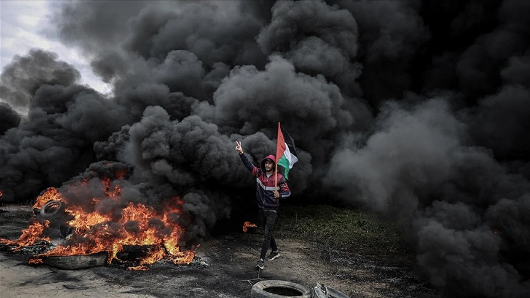 Şehit olan 11 Filistinli için İsrail güçlerini protesto ettiler