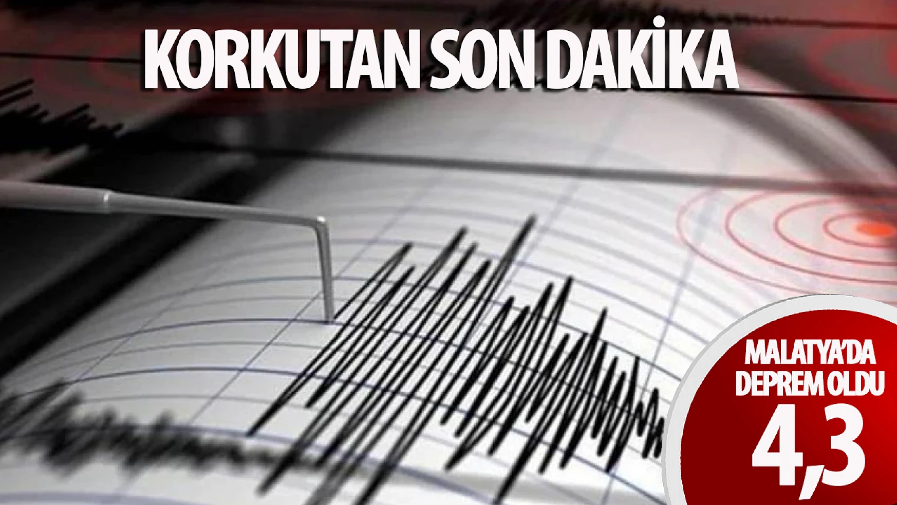 Son Dakika Malatya'da korkutan deprem!