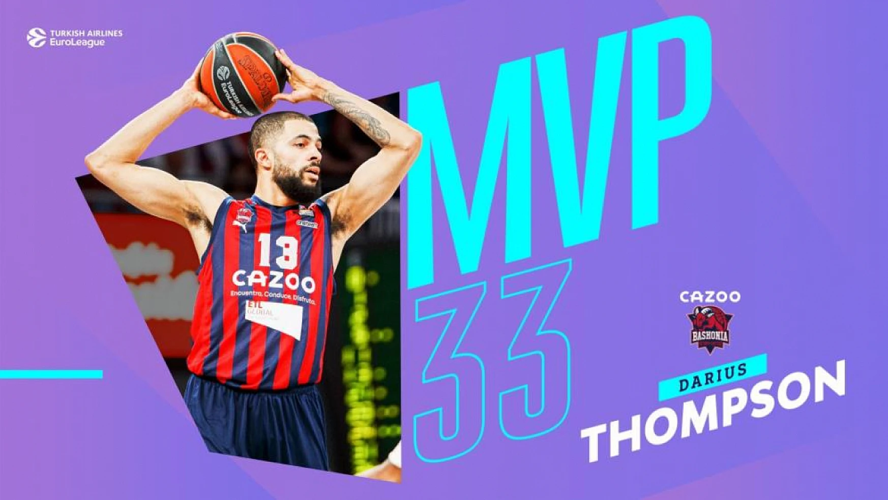 THY Euroleague'de 33. haftanın MVP'si Darius Thompson