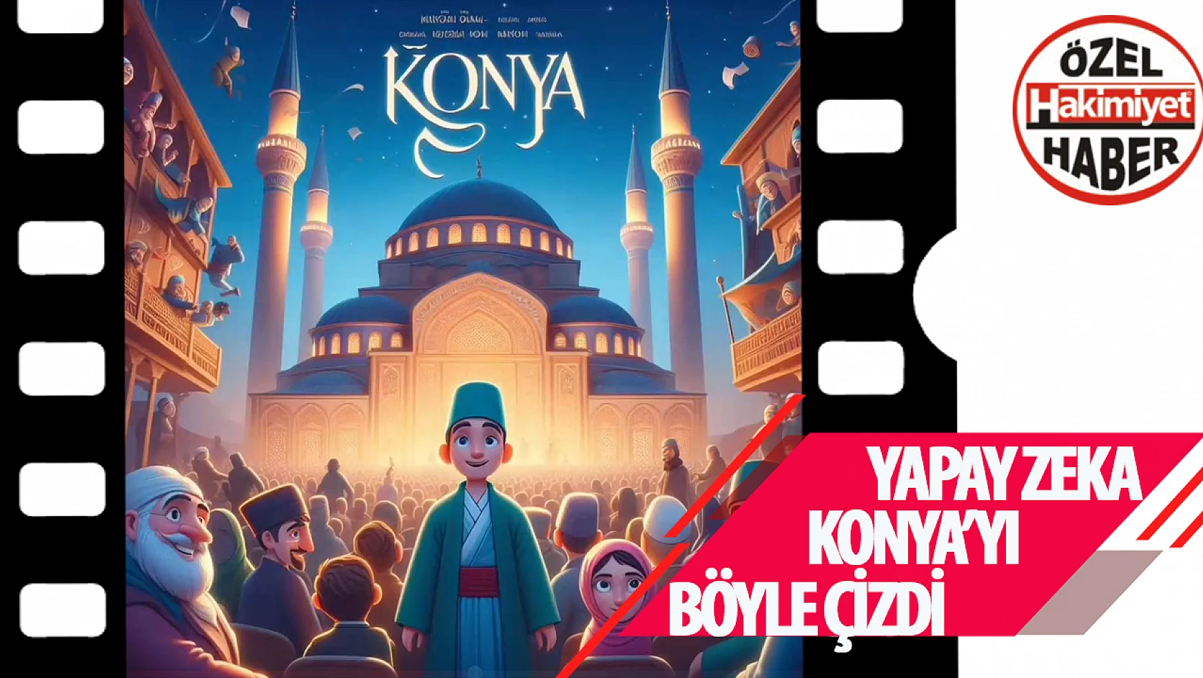 Yapay Zeka, Türkiye'nin Şehirlerini Büyüleyici Afişlere Dönüştürdü: Konya'nın Çizimi Çok Beğenildi