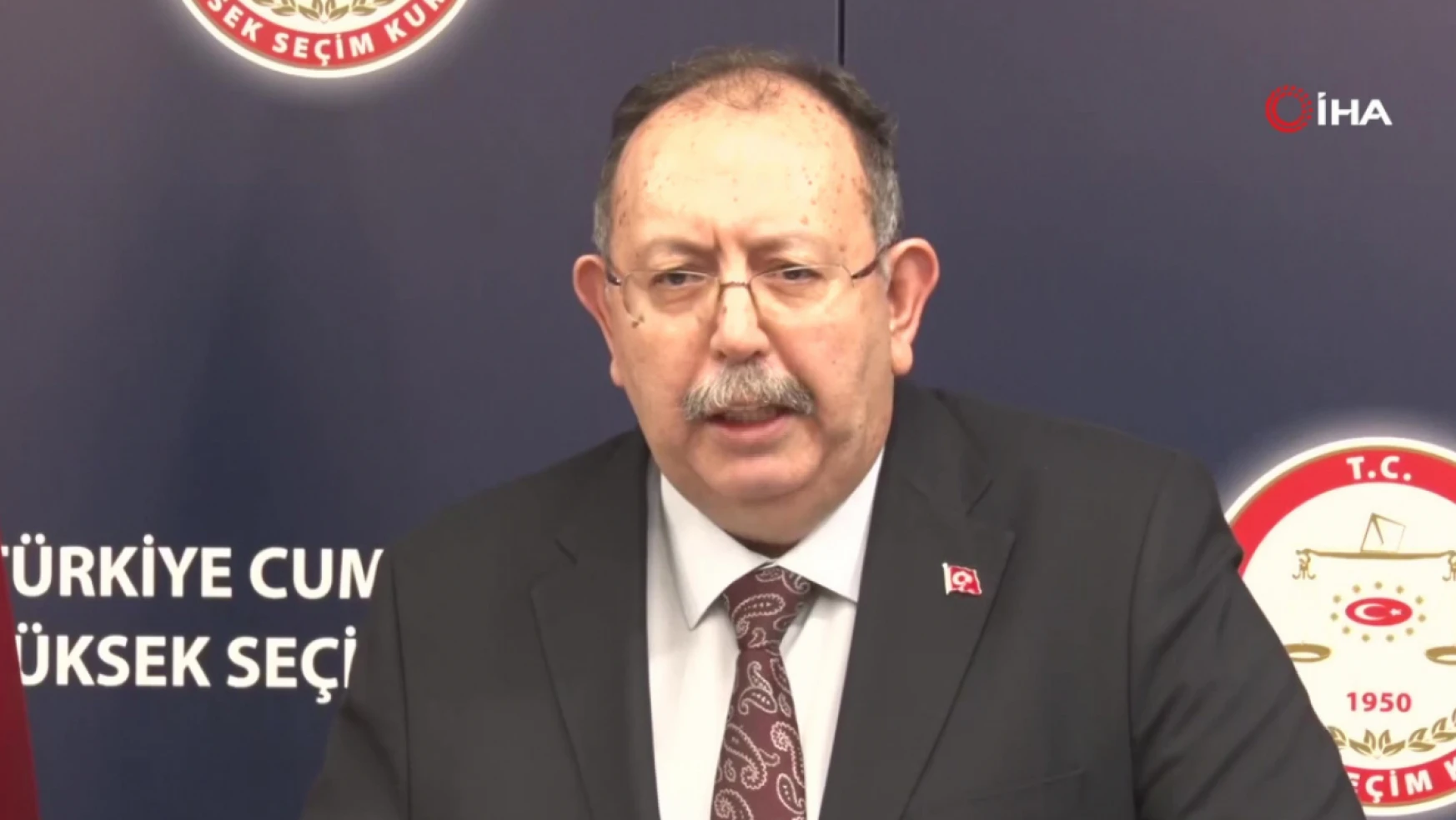 YSK Başkanı Yener: 'Şu an itibariyle Erdoğan yüzde 54.47, Kılıçdaroğlu yüzde 45.53 oy oranına sahiptir'