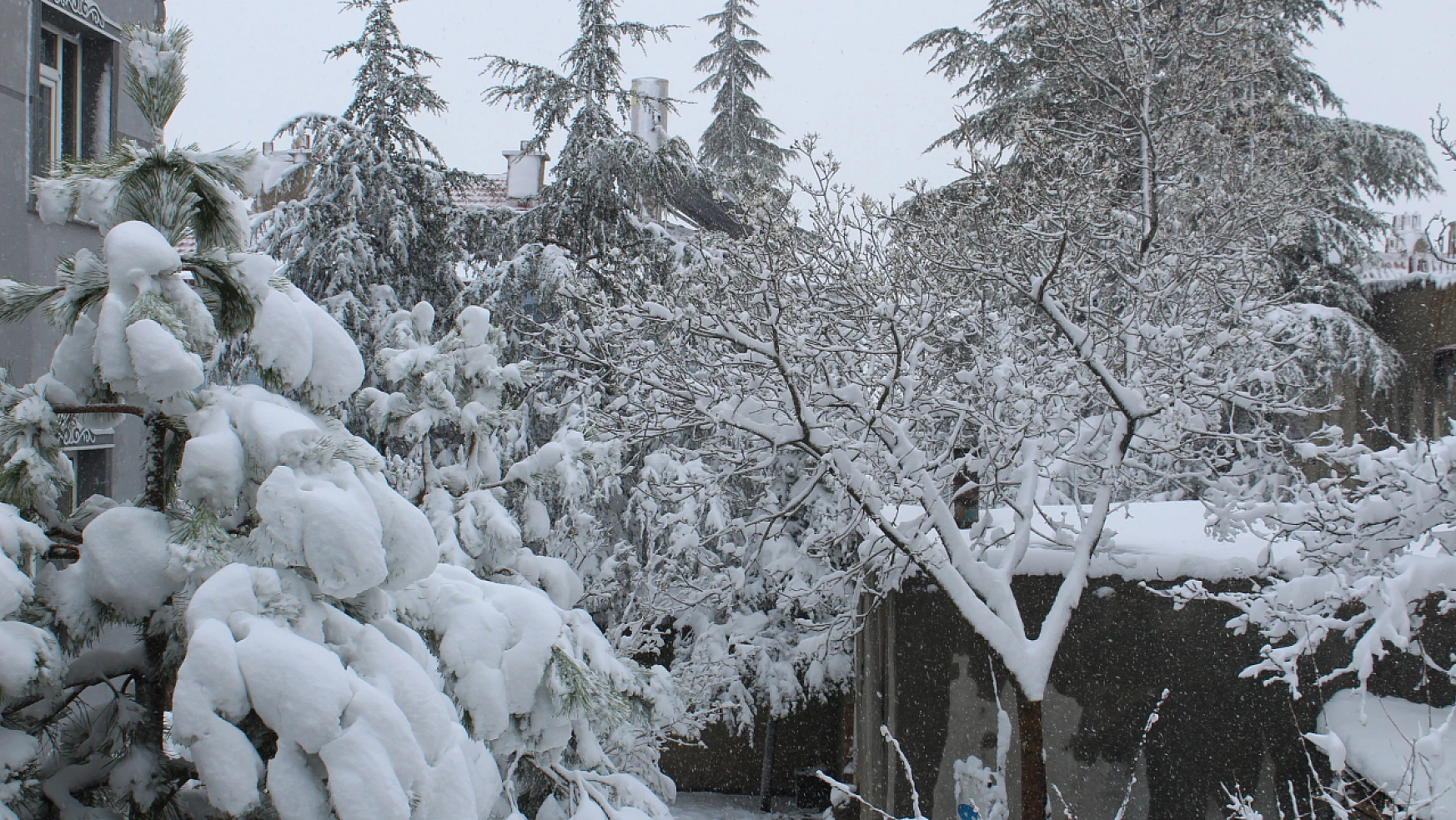 Yunak'ta etkili kar yağışı