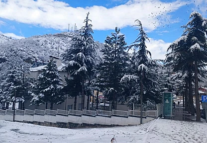 Konya'nın o ilçesi beyaza büründü