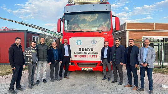 Selçuklu Eğitim Ailesinden Deprem Bölgesine 10 Konteyner Daha