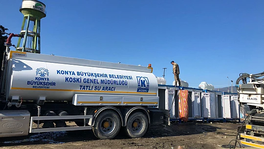 Konya Büyükşehir Hatay'da Temiz Su İhtiyacını Gideriyor