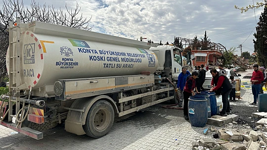 Konya Büyükşehir Hatay'da Temiz Su İhtiyacını Gideriyor