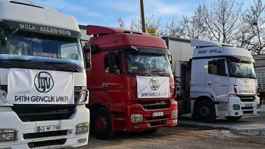Fatih Gençlik Vakfın'dan depremzedelere konteyner yardımı