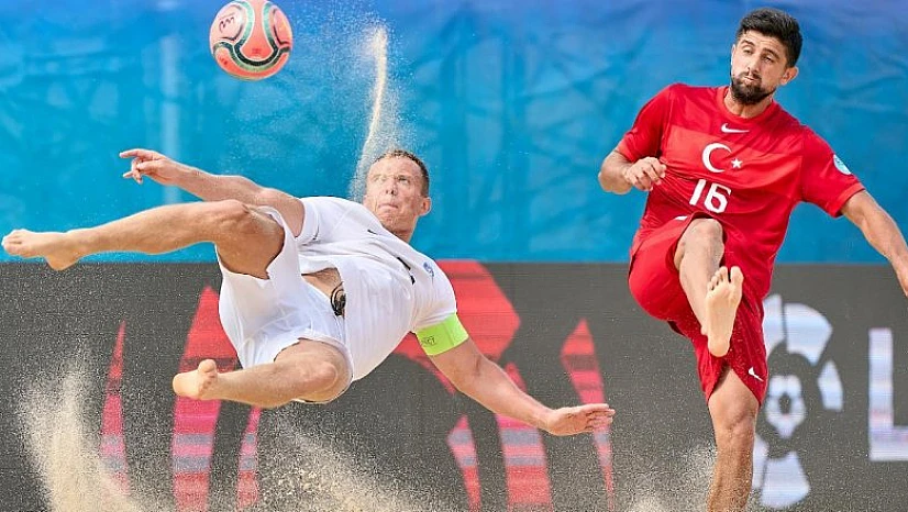 Plaj Futbolu Milli Takımı, A Ligine yükselme finalinde Estonyaya 4-3 yenildi
