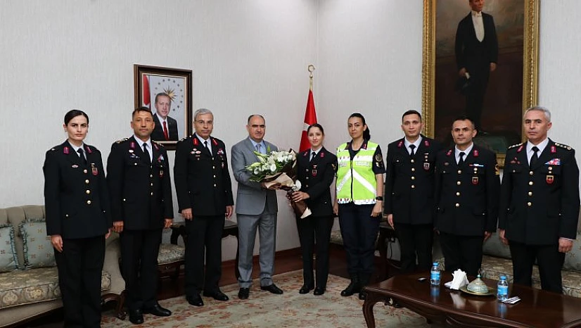 Vali Özkan İl Jandarma Komutanını kabul etti