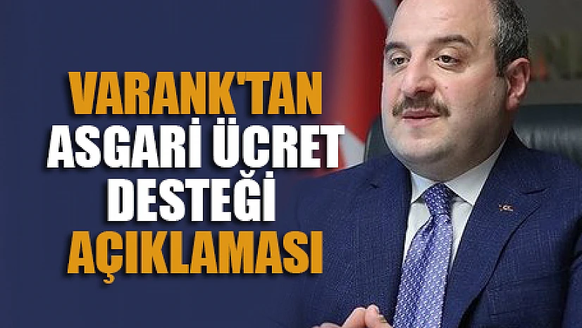 Bakan Varank'tan asgari ücret desteği açıklaması