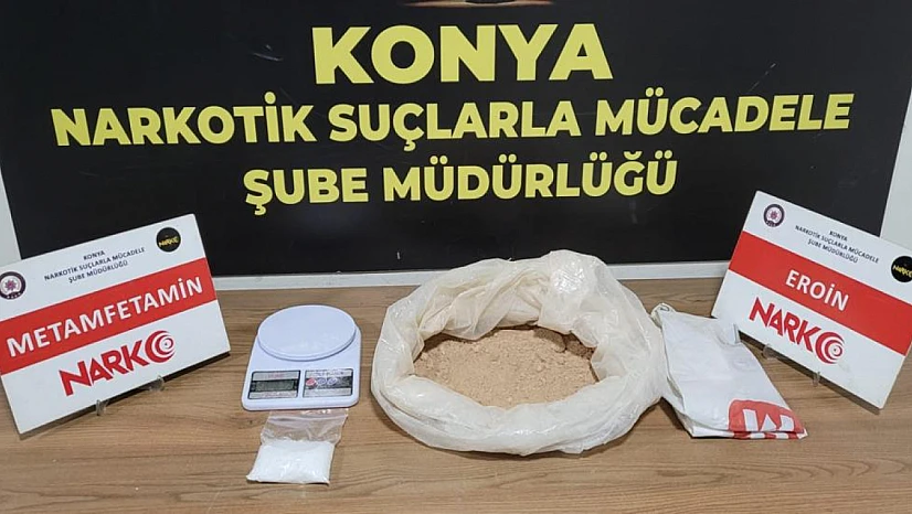 Konya'da düzenlenen uyuşturucu operasyonunda 3 şahıs tutuklandı