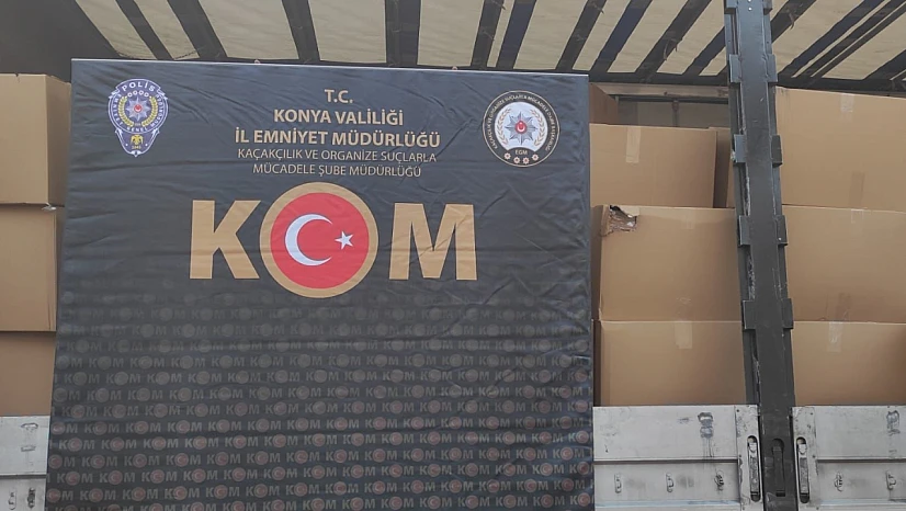 Konya'da kaçakçılık operasyonu! 4 milyon 375 adet ele geçirildi