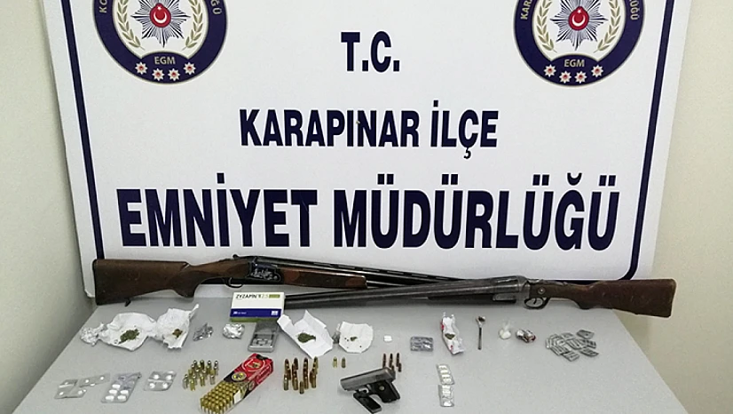 Konya Emniyeti'nden silah ve uyuşturucu operasyonu
