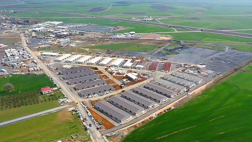 Nurdağı'ndaki geçici barınma merkezinin yapım aşamaları gün gün kayıt altına alındı