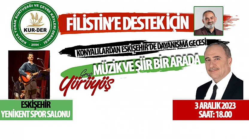 KUR-DER Eskişehir'deki Filistin Dayanışma Gecesi'ne Davet Etti